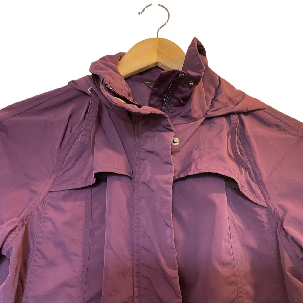 EDDIE BAUER Purple Hooded  Drawstring Waist Lightweight Rain Jacket Coat - Small - Picture 3 of 16